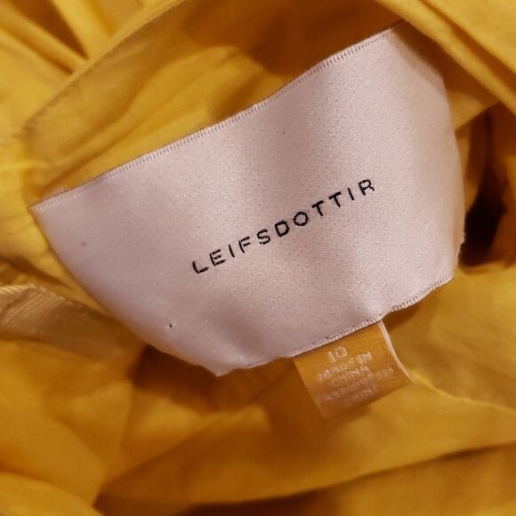 LEIFSDOTTIR Anthro Yellow Bamboo Garden Dress 10 - Picture 8 of 11